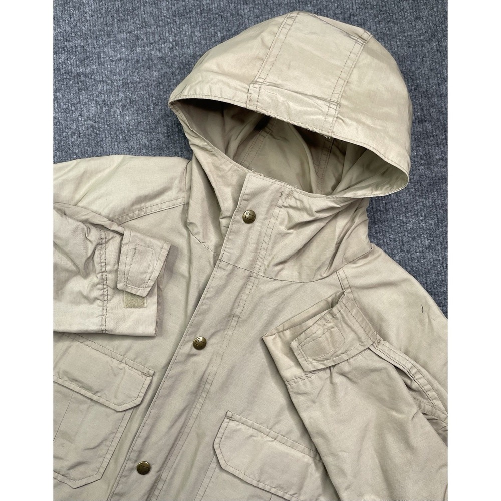 Vintage 70's 80's Woolrich Field Coat Rain Jacket Men's Small Sand Beige USA